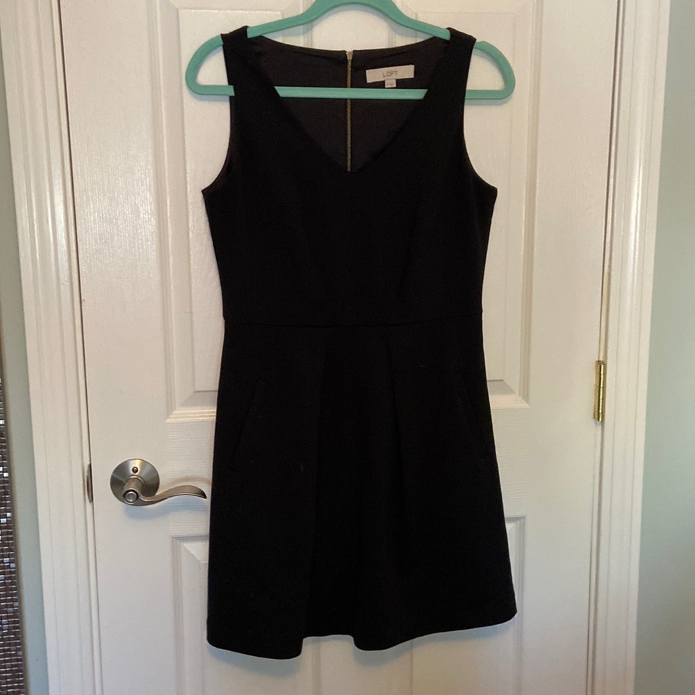 Loft Black V-neck Dress